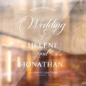 Moderne Minimalistische Elegante Trouw Welkom Raamsticker (Vel 2)