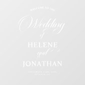 Moderne Minimalistische Elegante Trouw Welkom Raamsticker (Vel)