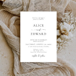 Moderne Minimalistische Elegante Trouwuitnodiginge Save The Date