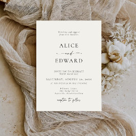 Moderne Minimalistische Elegante Trouwuitnodiginge Save The Date