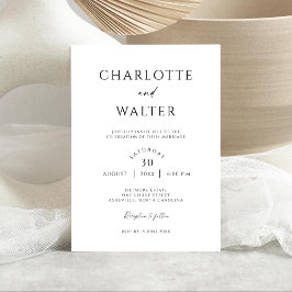Moderne Minimalistische Elegante Trouwuitnodiginge Save The Date