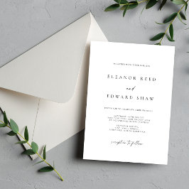 Moderne Minimalistische Elegante Trouwuitnodiginge Save The Date