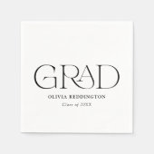 Moderne Minimalistische Elegante Type Afstuderen Servet (Voorkant)