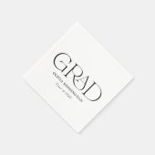 Moderne Minimalistische Elegante Type Afstuderen Servet (Hoek)