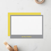 Moderne minimalistische elegante typografie, aange notitiekaartje (Voorkant / Achterkant in situ)