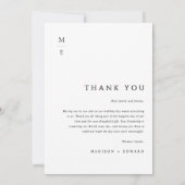 Moderne minimalistische elegante typografie Fotobr Bedankkaart (Achterkant)