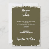 Moderne minimalistische elegante vakantie bruiloft save the date (Achterkant)