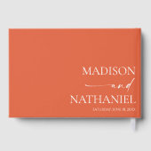 Moderne minimalistische elegante Verona Sunset bru Gastenboek (Achterkant)