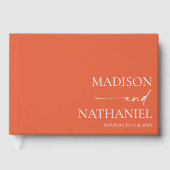 Moderne minimalistische elegante Verona Sunset bru Gastenboek (Voorkant)