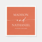 Moderne minimalistische elegante Verona Sunset bru Servet (Voorkant)