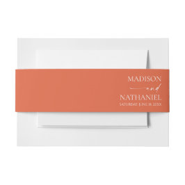 Moderne minimalistische elegante Verona Sunset bru Uitnodigingen Wikkel