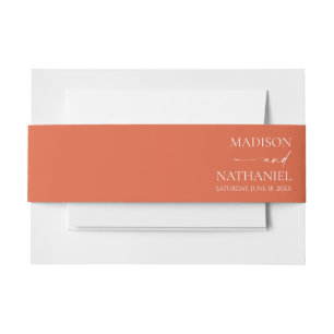 Moderne minimalistische elegante Verona Sunset bru Uitnodigingen Wikkel