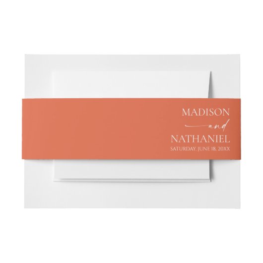 Moderne minimalistische elegante Verona Sunset bru Uitnodigingen Wikkel (Voorkant Voorbeeld)