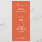 Moderne Minimalistische Elegante Verona Zonsonderg Programmakaart (Achterkant)