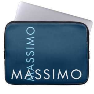 Moderne Minimalistische Elegante Vlakke Pruisisch Laptop Sleeve