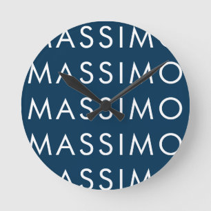 Moderne Minimalistische Elegante Vlakke Pruisische Ronde Klok