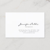 Moderne, minimalistische, elegante vormgeving visitekaartje (Achterkant)