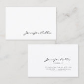 Moderne, minimalistische, elegante vormgeving visitekaartje (Voorkant / Achterkant)