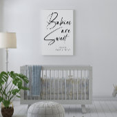 Moderne minimalistische elegante welkomstbaby's zi poster