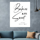 Moderne minimalistische elegante welkomstbaby's zi poster