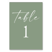 Moderne minimalistische elegante wijze groene brui kaart (Achterkant)