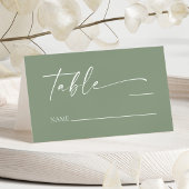 Moderne minimalistische elegante wijze groene brui plaatskaartje