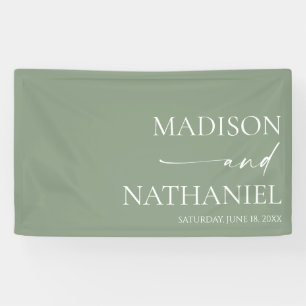 Moderne minimalistische elegante wijze groene brui spandoek