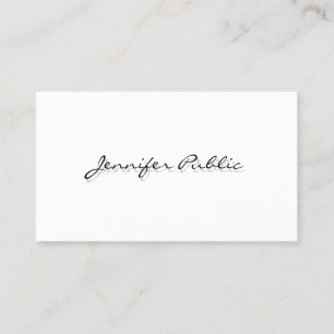 Moderne minimalistische elegante witte eenvoudige  visitekaartje