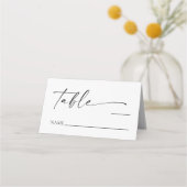 Moderne minimalistische elegante witte zwarte brui plaatskaartje (Voorkant)