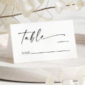 Moderne minimalistische elegante witte zwarte brui plaatskaartje