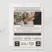 Moderne minimalistische elegante zwart-wit kaart (Achterkant)