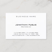 Moderne minimalistische elegante zwarte en witte r visitekaartje (Achterkant)