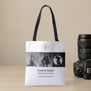 Moderne Minimalistische Elegante Zwarte Witte Foto Tote Bag