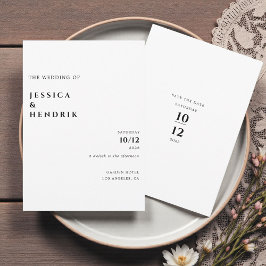 Moderne Minimalistische Elegante Zwarte Witte Trou Kaart