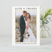 Moderne minimalistische elegantie liefde Bedankt b (Staand voorkant)