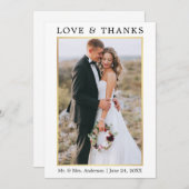 Moderne minimalistische elegantie liefde Bedankt b (Voorkant / Achterkant)