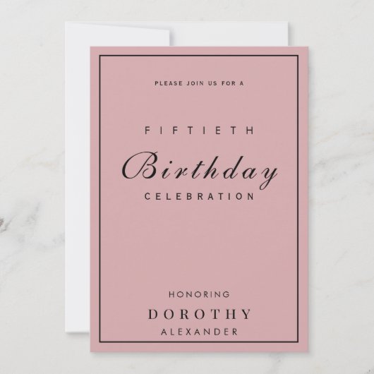 Moderne minimalistische elke mijlpaal Volwassen Ve Kaart (Voorkant)