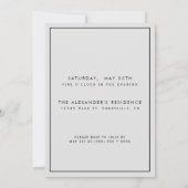 Moderne minimalistische elke mijlpaal Volwassen Ve Kaart (Achterkant)