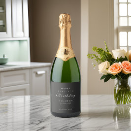 Moderne minimalistische elke mijlpaal Volwassen Ve Sparkling Wijnetiket