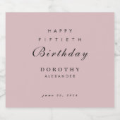 Moderne minimalistische elke mijlpaal Volwassen Ve Sparkling Wijnetiket (Enkel label)