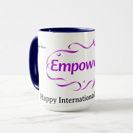 Moderne Minimalistische Empowered IWD 2026 Op Maat Mok (Voorkant links)