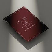 Moderne Minimalistische en Elegante Bourgondische Save The Date