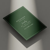 Moderne, minimalistische en elegante groene foto v save the date