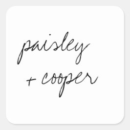 Moderne minimalistische envelopzegels vierkante sticker