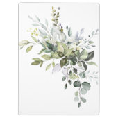 Moderne minimalistische eucalyptus bruiloft planne klembord (Achterkant)