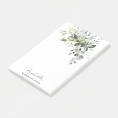 Moderne minimalistische eucalyptus bruiloft planne post-it® notes (Schuin)