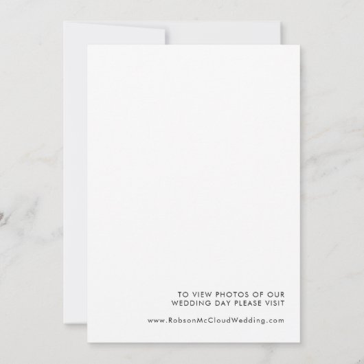 Moderne minimalistische evolutieaankondiging kaart (Achterkant)