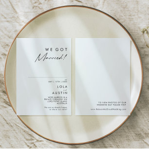 Moderne minimalistische evolutieaankondiging kaart