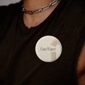 Moderne Minimalistische Fae/Faer LGBTQ Pride Speld Ronde Button 3,2 Cm