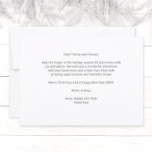 Moderne minimalistische familie 1 foto kerst Kaart